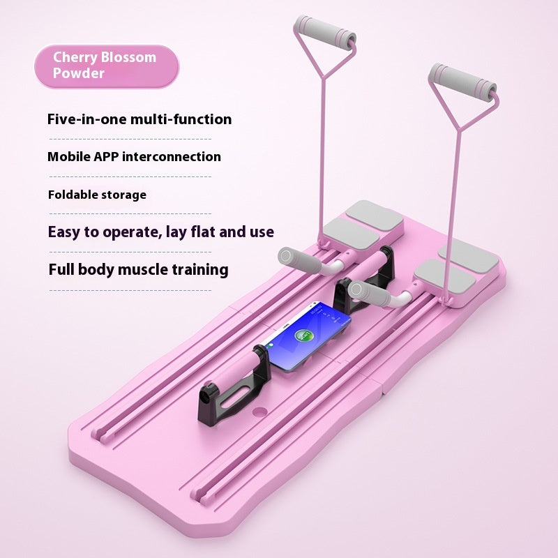 5-in-1 Fitness Board Upgrade | Multi-Functional Abdominal Wheel for Home Workouts – Blue or Pink
