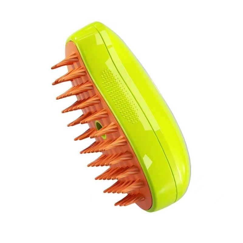 3-in-1 Electric Pet Grooming & Massage Brush with Steam for Cats & Dogs – USB Rechargeable, Hair Removal, and Soothing Massage