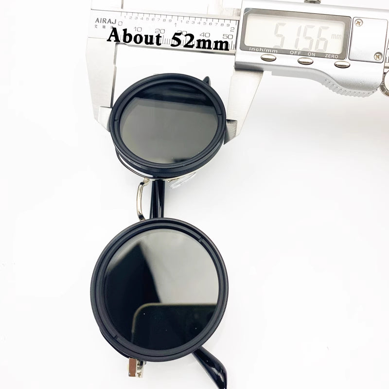 Dimming Filter Handmade Sunglasses DIY – Medium Gray Density Mirror Lens, 52mm Bayonet Size
