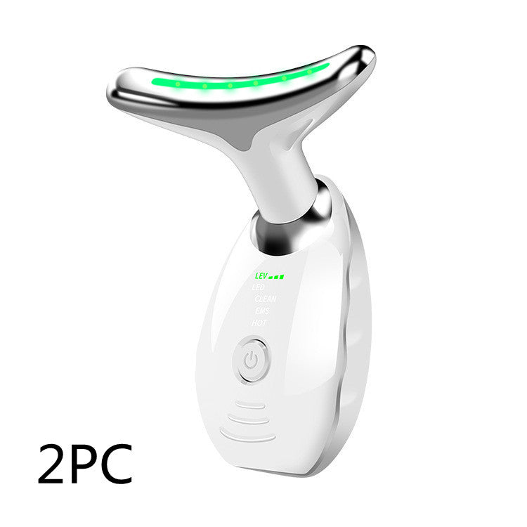 Neck Face Beauty Device – LED Photon Therapy Skin Tightening Massager for Anti-Wrinkle, Double Chin Reduction & Lifting – Portable Skin Care Tool for Face & Neck
