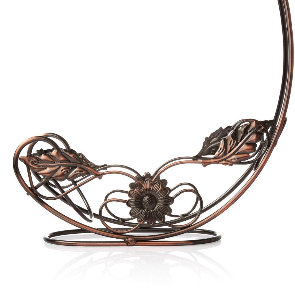 Luxury Copper Hanging Wine Rack & Glass Holder –  Iron Display for 6 Glasses & 2 Bottles – Bronze or Gold Finish