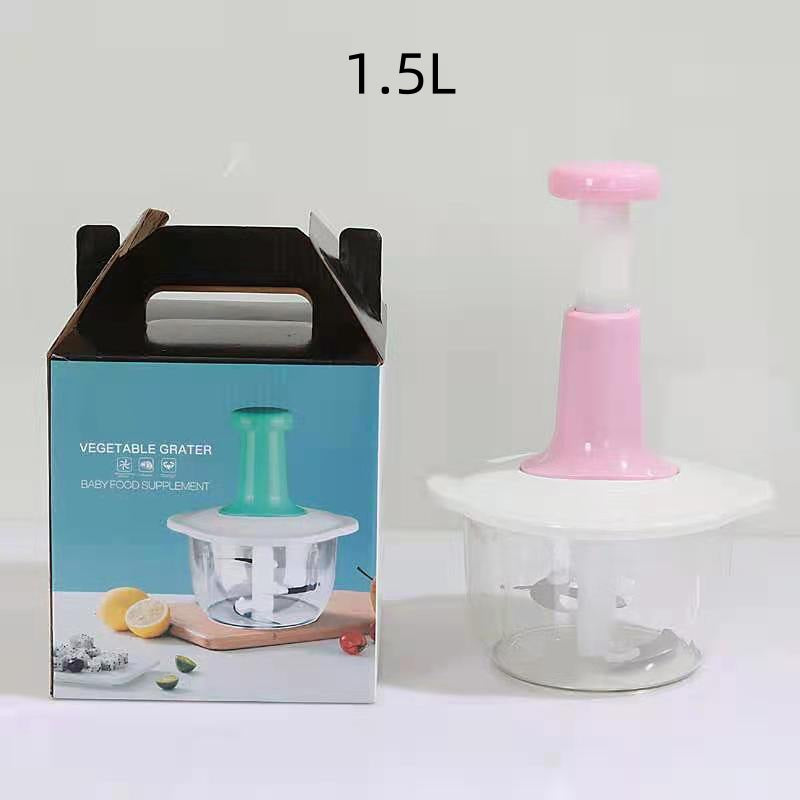 Multifunctional Manual Meat Grinder & Vegetable Chopper – 1.5L & 2L – Available in Green, Grey, Pink