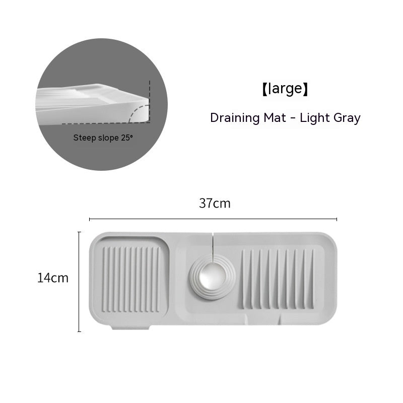 Silicone Faucet Splash Guard Mat – Waterproof Anti-Splash Drain Pad for Kitchen & Bathroom