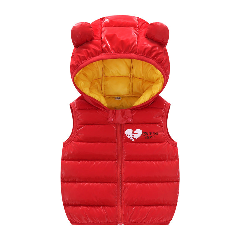 Children’s Warm Down Vest – Hooded Autumn Sleeveless Jacket for Boys and Girls | Winter Outerwear for Kids