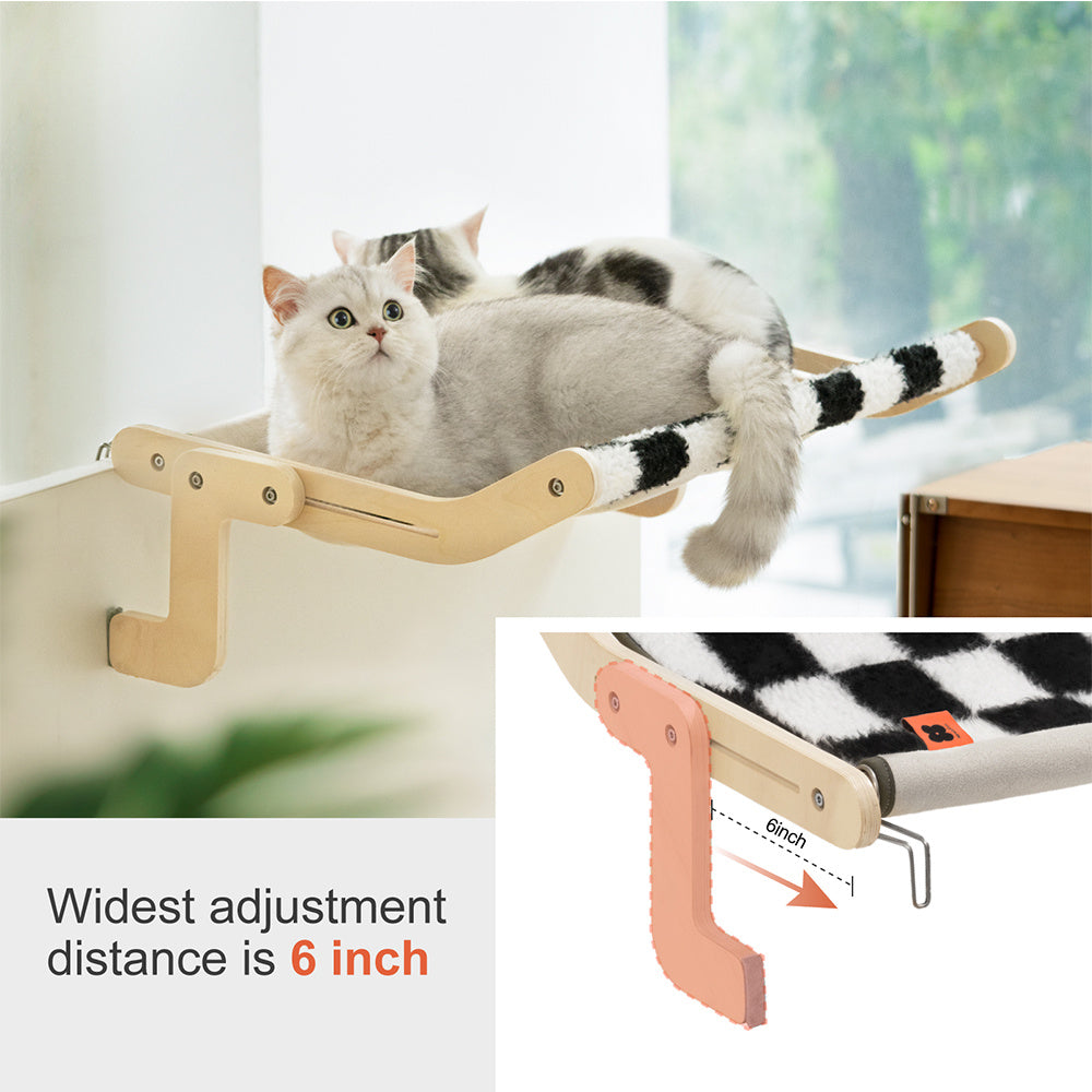 Mewoofun Cat Window Perch Hammock - Easy to Wash, 40 Lbs Capacity, Adjustable, Stable, Multi-Scene Use