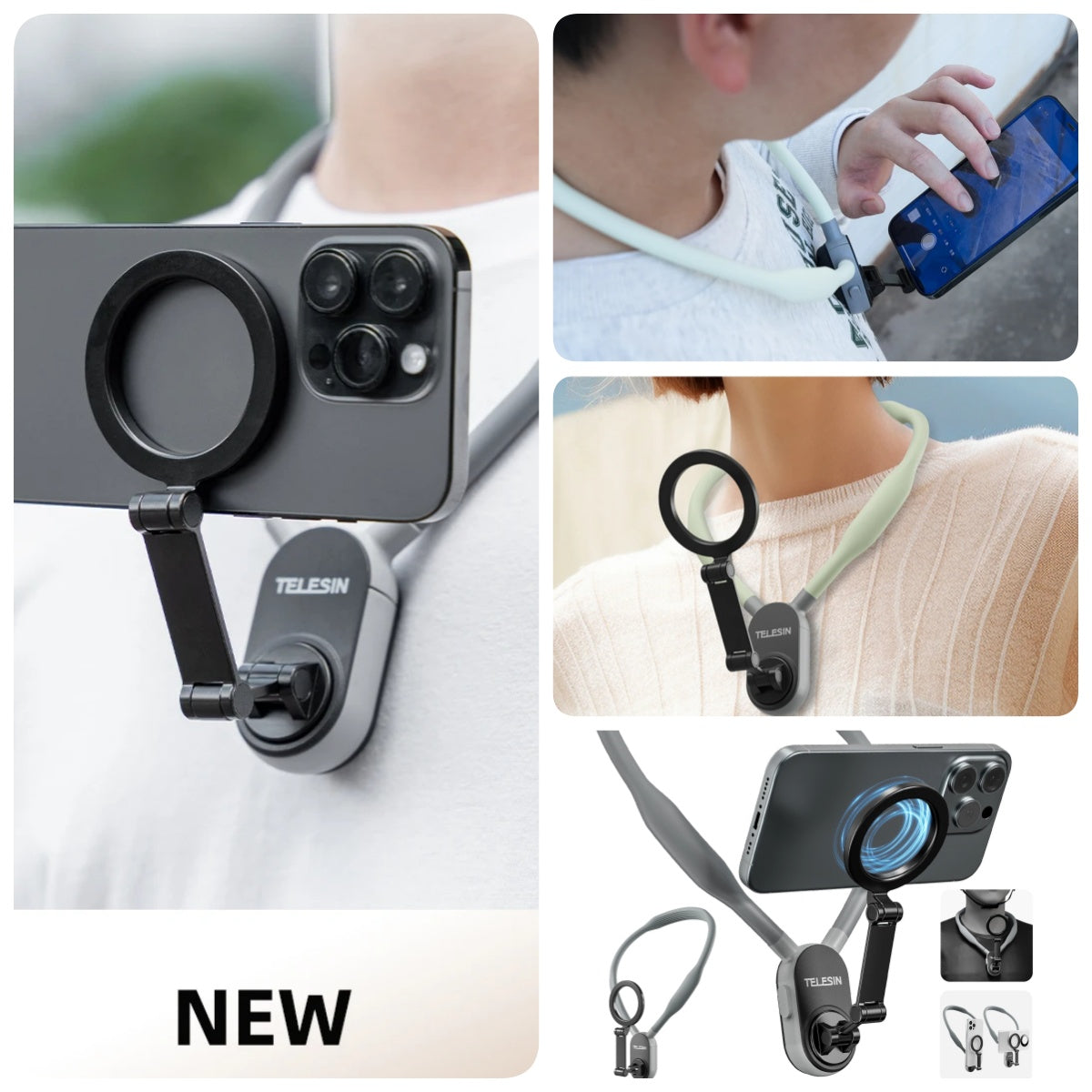 MagSafe Silicone Neck Mount – Quick Phone Release & First-Person View