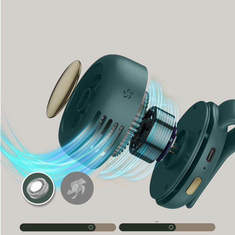 Pocket Cyclone Mini Fan – Compact, Portable, Leafless Fan with 3 Speeds, 900mAh Battery & USB Charging