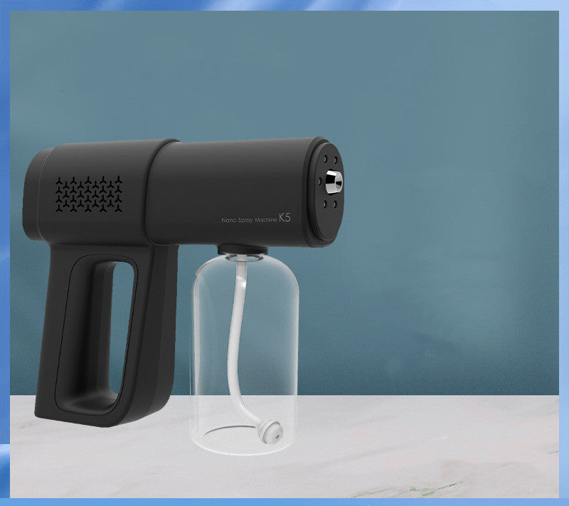 Wireless Electric Sanitizer Sprayer – Handheld Nano Steam Disinfection Gun with Blue Light | USB Rechargeable Atomizer for Home, Car & Office