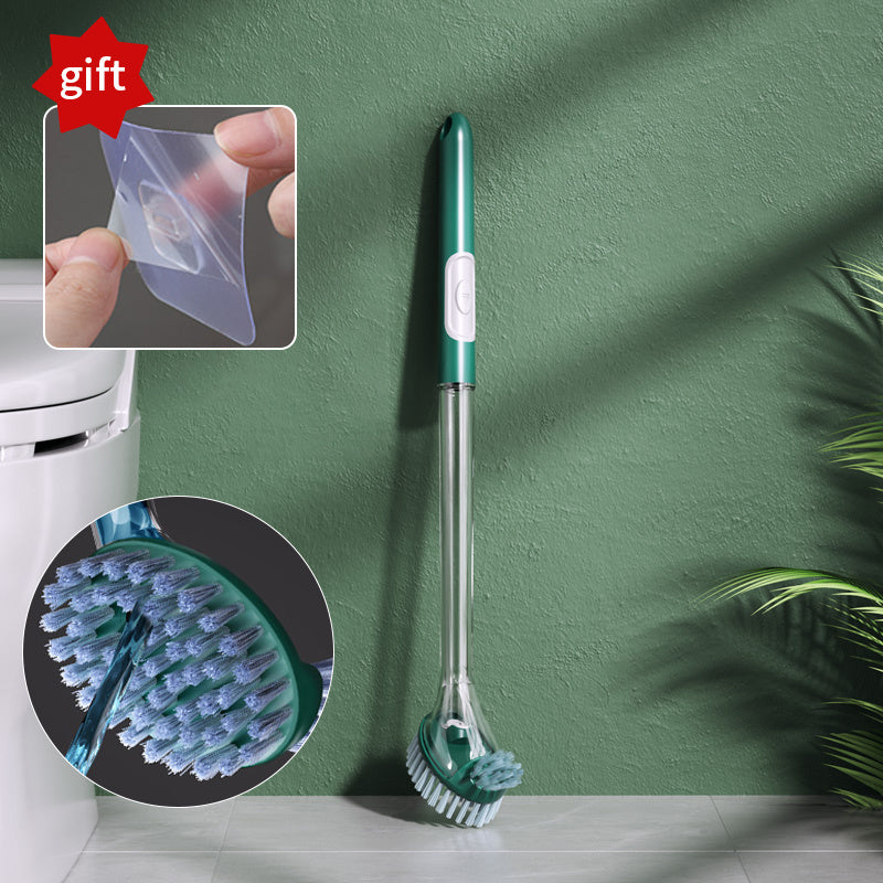 Household Non-dead Corner Toilet Brush – Durable Silicone & Hard Bristle, No Punch Installation
