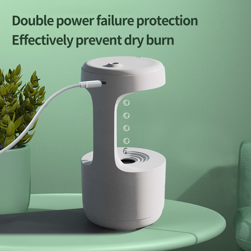 Anti-Gravity Water Drop Aroma Diffuser - USB Cool Mist Humidifier for Home, Office, Yoga & Hotel Use (800ml Capacity)