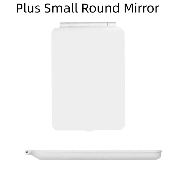 LED Touch Makeup Mirror with Light – Portable Folding Vanity Mirror (White, Pink, Black) – USB Rechargeable – Bedroom, Business, Bathroom Use