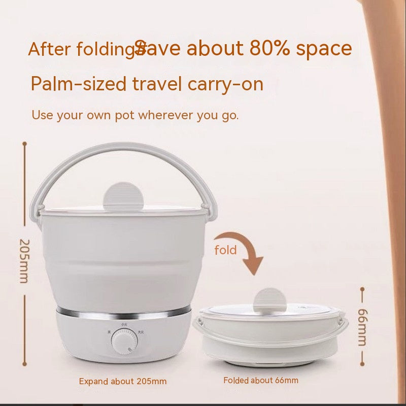 Portable Folding Electric Cooker | Multifunctional Hot Pot, Food-Grade Silicone, Mini Travel Cooker for Camping, Dorms, & Travel