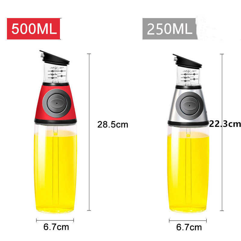 500ml Glass Oil Dispenser Bottle with Measurements – High White Glass for Soy Sauce, Vinegar & Cooking Oil