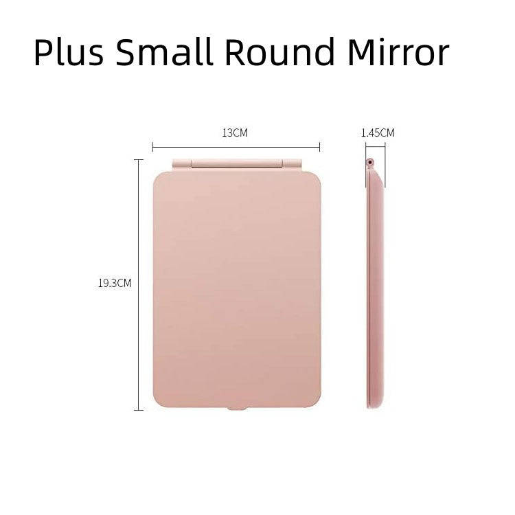 LED Touch Makeup Mirror with Light – Portable Folding Vanity Mirror (White, Pink, Black) – USB Rechargeable – Bedroom, Business, Bathroom Use