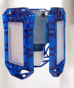Deformable LED Garage Light | High Intensity Industrial Radar Lamp for Warehouse & Home
