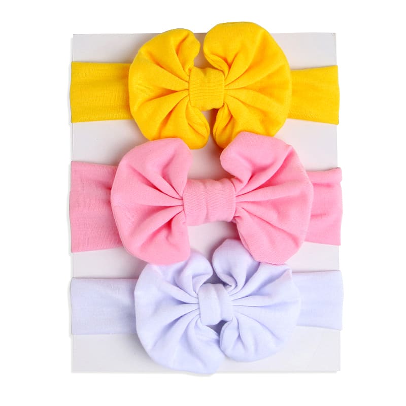 Soft Nylon Elastic Baby Headband Set: Stylish Bows for Newborn Girls - Everything Amazing