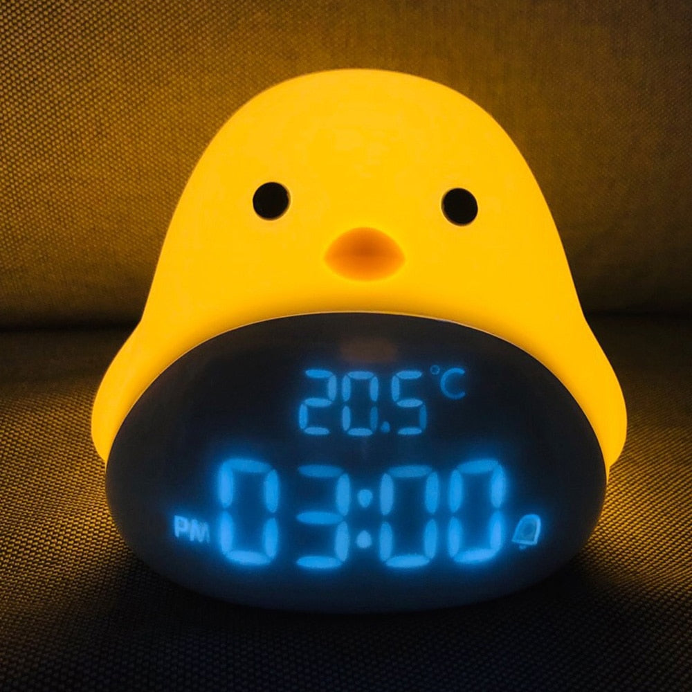 Bird clock with glowing light