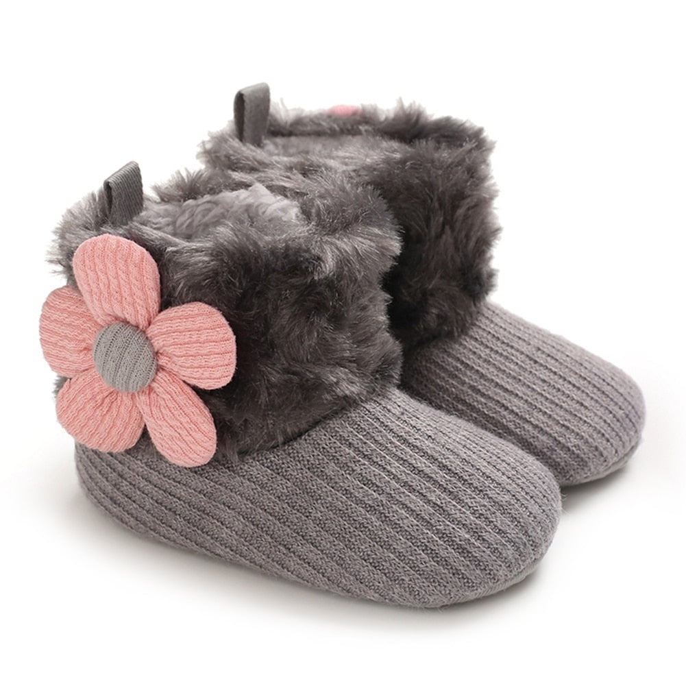 Cozy cotton baby booties