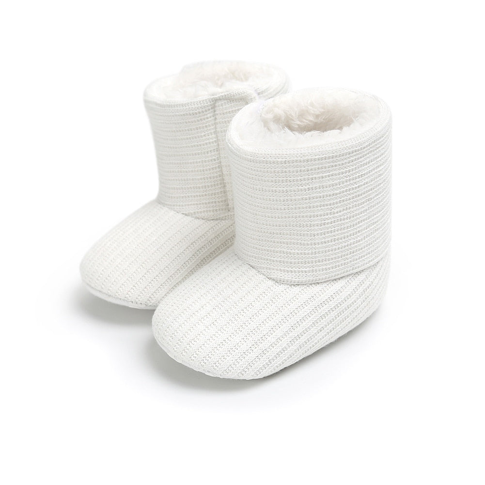 Soft cotton-lined baby boots