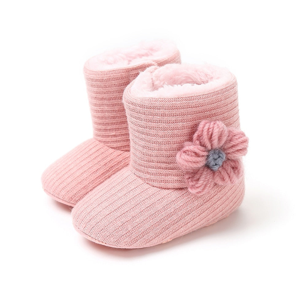 Autumn baby boots on display