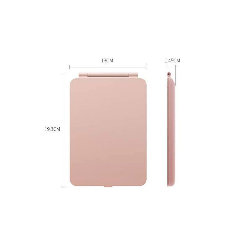 LED Touch Makeup Mirror with Light – Portable Folding Vanity Mirror (White, Pink, Black) – USB Rechargeable – Bedroom, Business, Bathroom Use