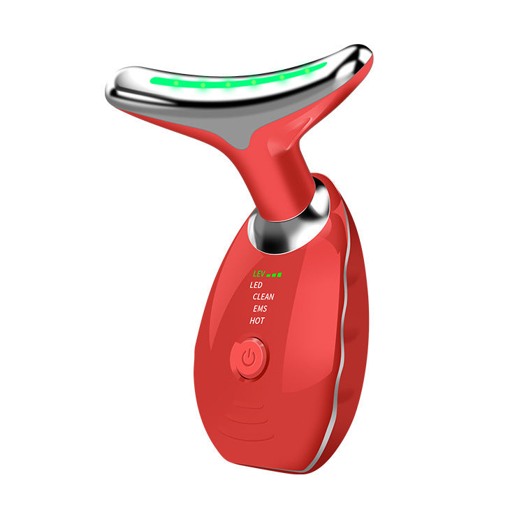 Neck Face Beauty Device – LED Photon Therapy Skin Tightening Massager for Anti-Wrinkle, Double Chin Reduction & Lifting – Portable Skin Care Tool for Face & Neck