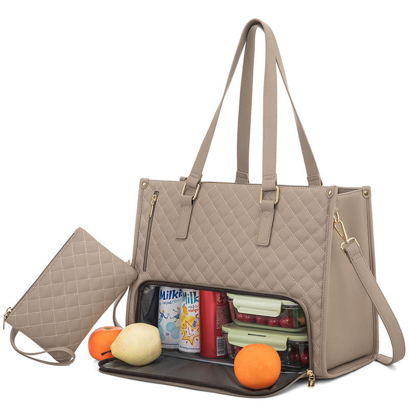 Women's Thermal Insulated Lunch Box – Leakproof Crossbody Tote & Multi-Purpose Storage Bag