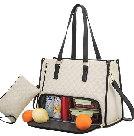 Women's Thermal Insulated Lunch Box – Leakproof Crossbody Tote & Multi-Purpose Storage Bag