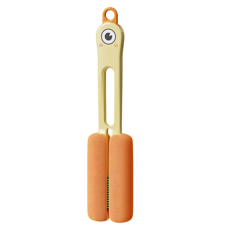Four-in-One Cup Brush | Long Handle Sponge for Effective Cleaning