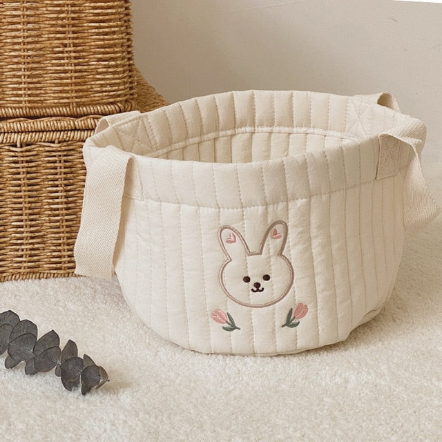 Cute Bear Embroidery Diaper Bag Caddy for Stylish and Organized Mummies - Everything Amazing