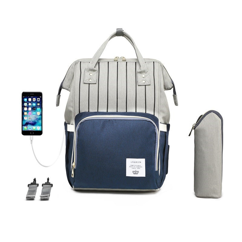 Blue Large Diaper Bag