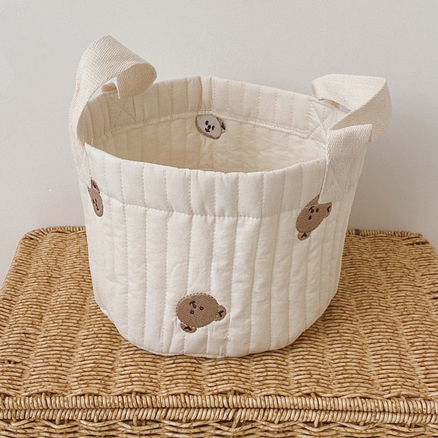 Cute Bear Embroidery Diaper Bag Caddy for Stylish and Organized Mummies - Everything Amazing