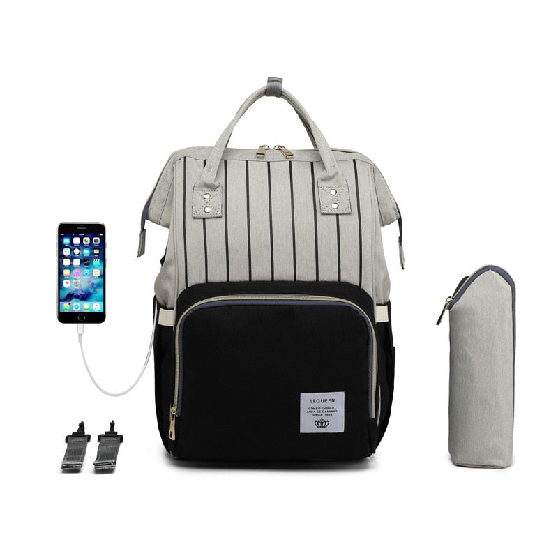 Black Large Diaper Bag