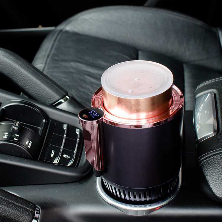 2-in-1 Car Heating & Cooling Cup with Digital Display – Smart 12V Car Mug Warmer & Cooler