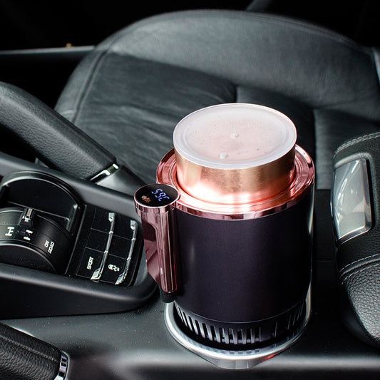 2-in-1 Car Heating & Cooling Cup with Digital Display – Smart 12V Car Mug Warmer & Cooler