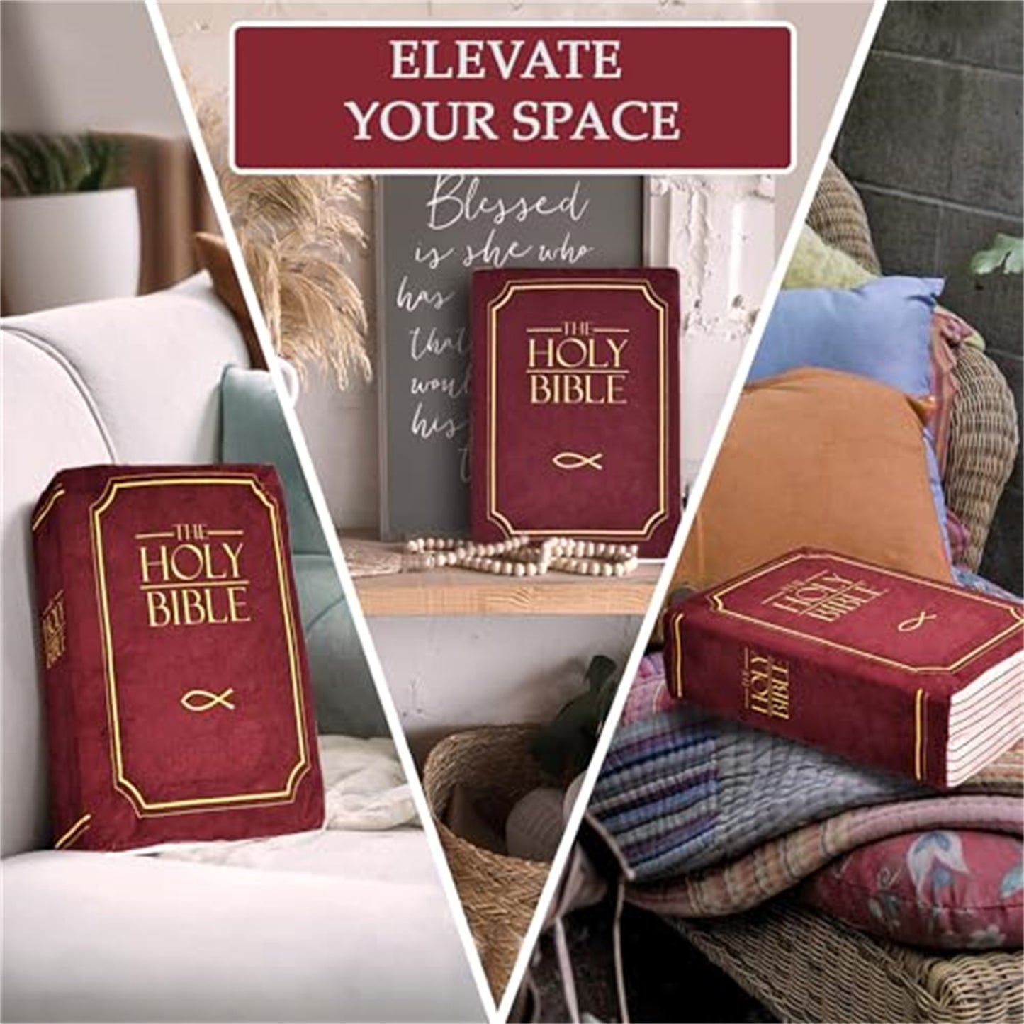 Stuffed Memory Sponge Bible Pillow Plush Toy – Best Christian Gift for Kids