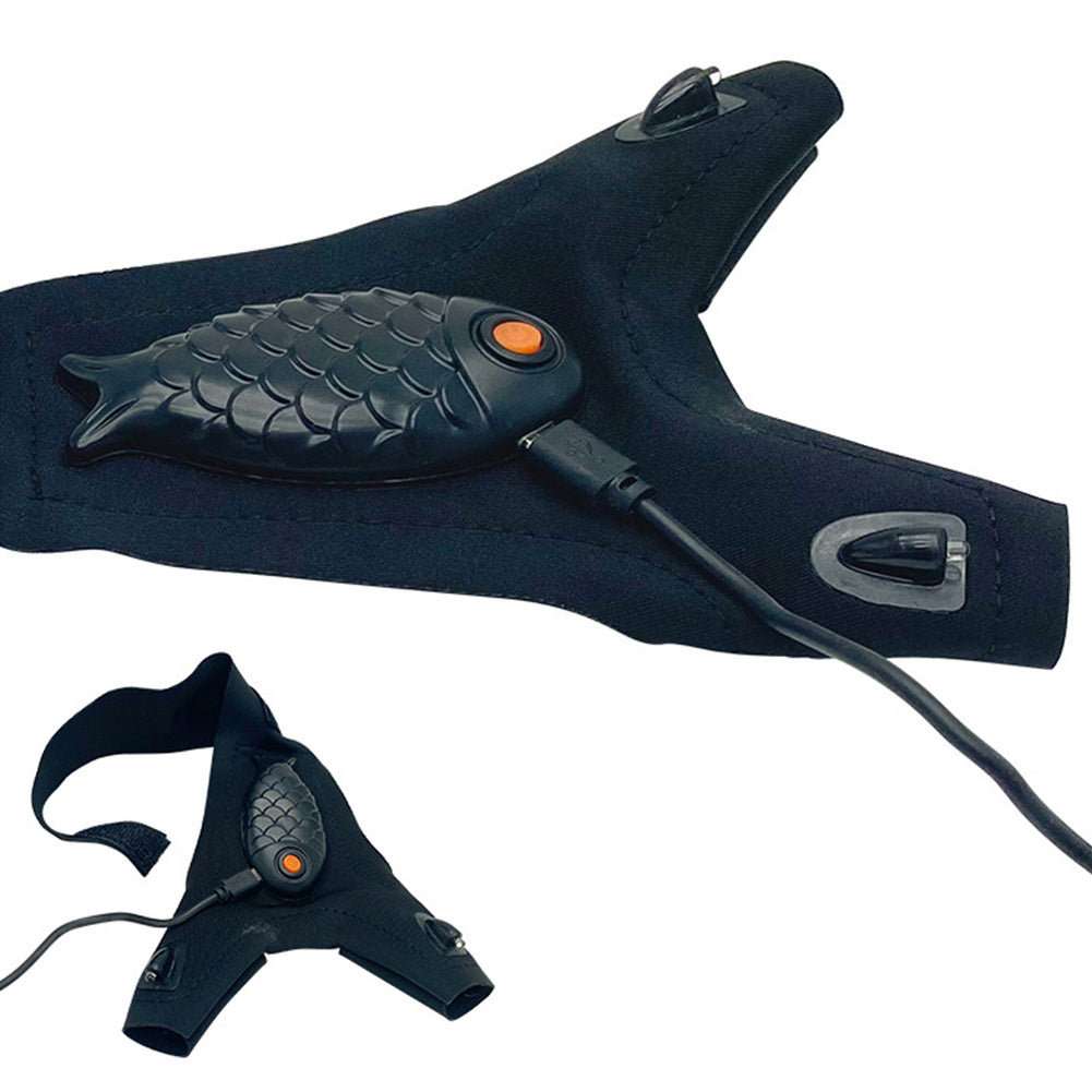 New Flashlight Glow Fishing Gloves – LED USB Rechargeable Outdoor Activity Gloves