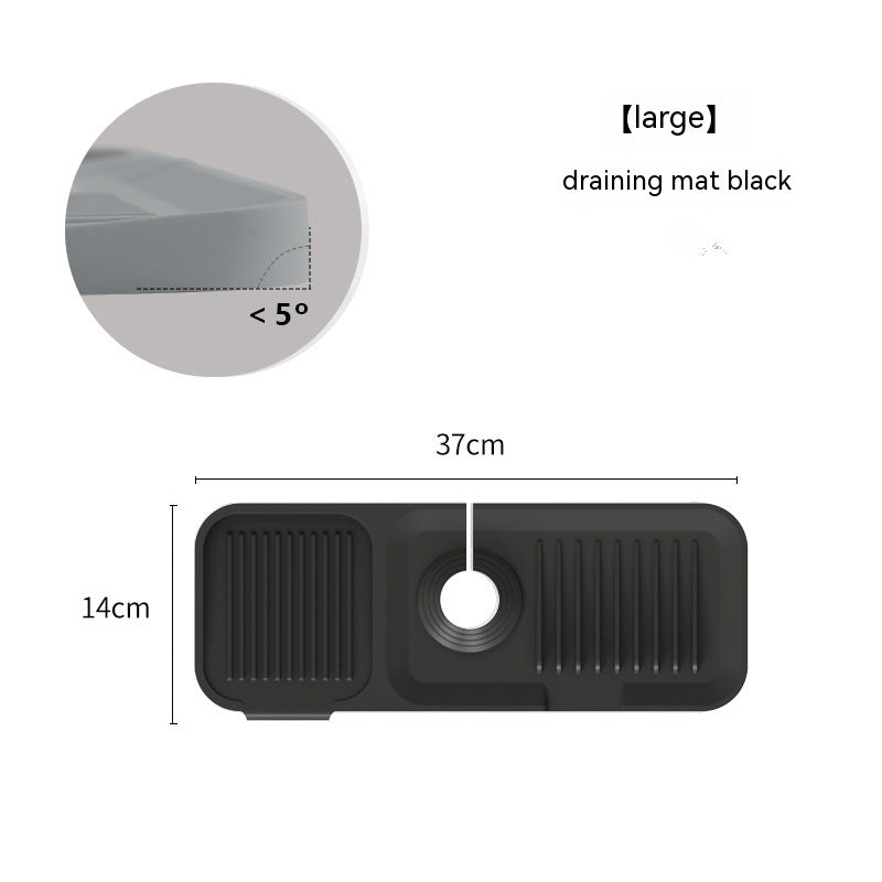 Silicone Faucet Splash Guard Mat – Waterproof Anti-Splash Drain Pad for Kitchen & Bathroom