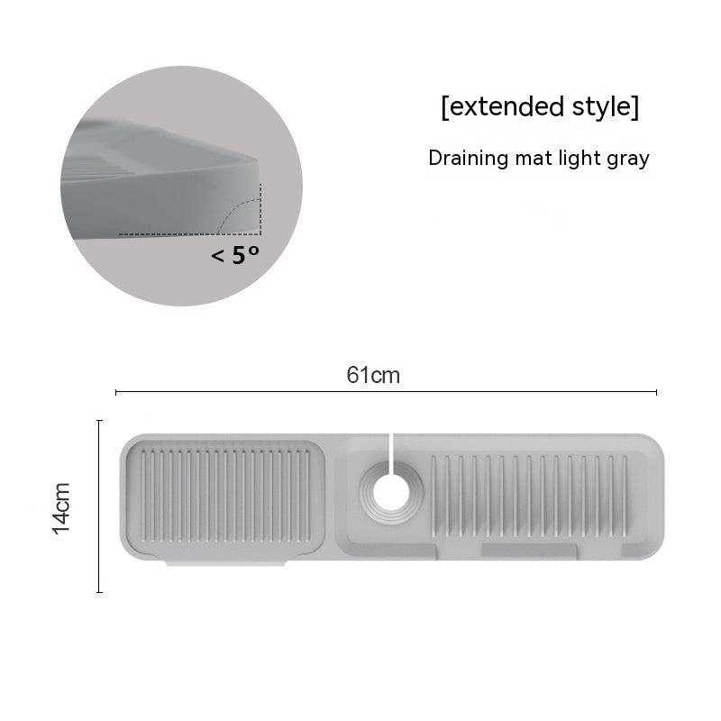 Silicone Faucet Splash Guard Mat – Waterproof Anti-Splash Drain Pad for Kitchen & Bathroom