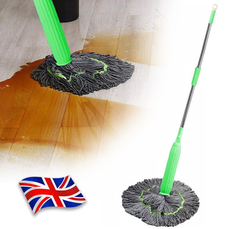 2-in-1 Self-Wringing Mop – Dehydrated Microfiber Twist Mop with 360° Rotating Head for Effortless Home Cleaning