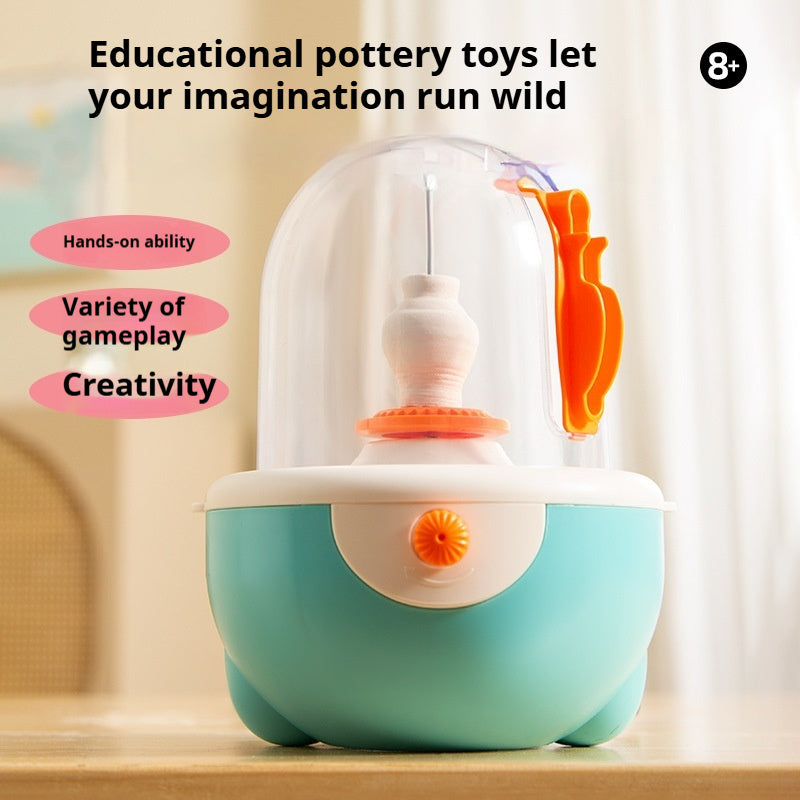 Children's Potter's Wheel Electric Clay Turntable – DIY Handmade Toy for Creative Play, Ages 4-6