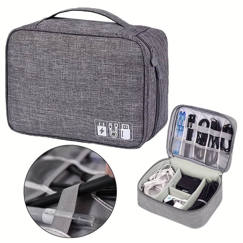 Waterproof Electronics Organizer | Travel Cable & Charger Storage Case with DIY Compartments