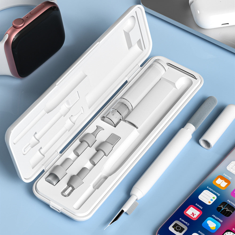 The Bluetooth Headphone Cleaning Pen is a versatile 11-in-1 cleaning tool designed to maintain the quality and performance of your headphones and earbuds. This compact pen features multiple cleaning tips for thorough cleaning of hard-to-reach areas, ensuring your audio experience stays crisp and clear. Perfect for tech enthusiasts, audiophiles, and everyday users who want to extend the lifespan of their wireless headphones. Everything Amazing Shop