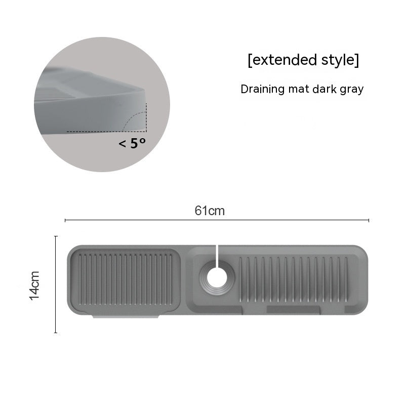 Silicone Faucet Splash Guard Mat – Waterproof Anti-Splash Drain Pad for Kitchen & Bathroom