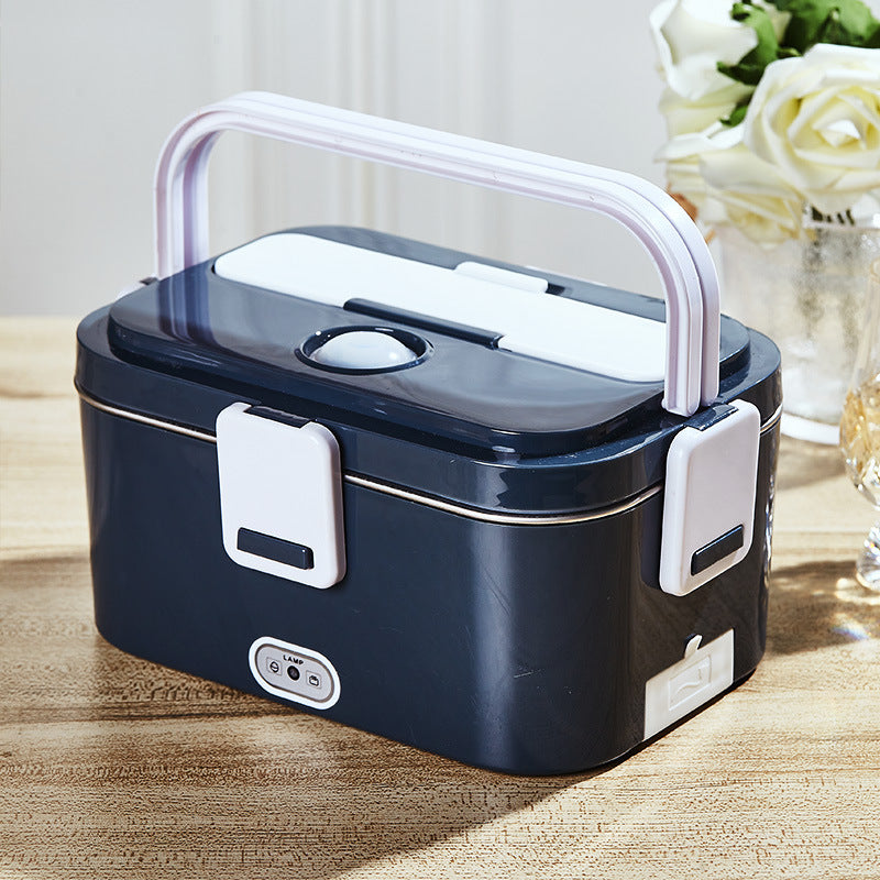 Dual-Purpose Electric Lunch Box for Car and Home - Vacuum Insulation & Waterless Heating (1.6-2.0L Capacity)
