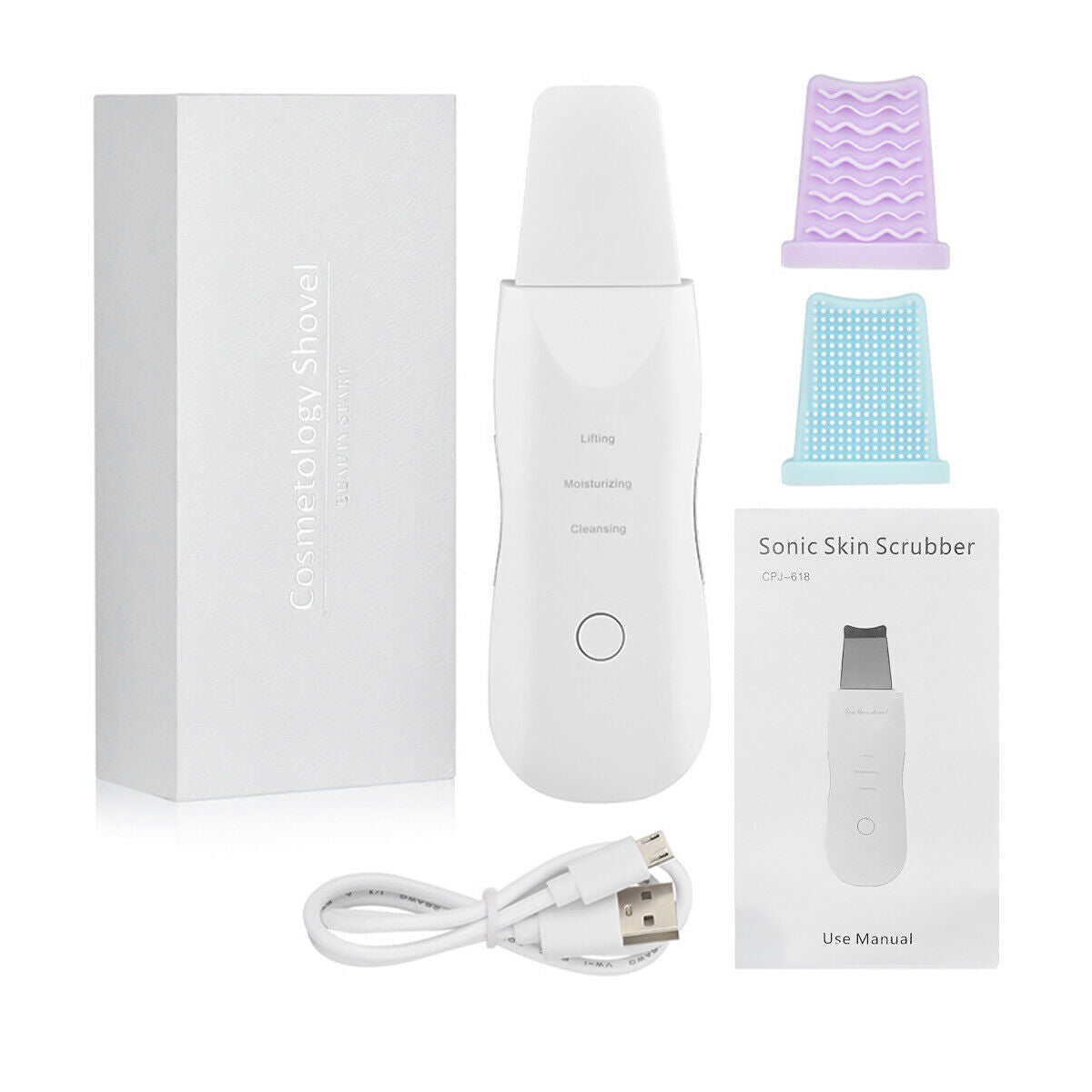 Ultrasonic Facial Skin Scrubber – Deep Cleansing & Blackhead Remover