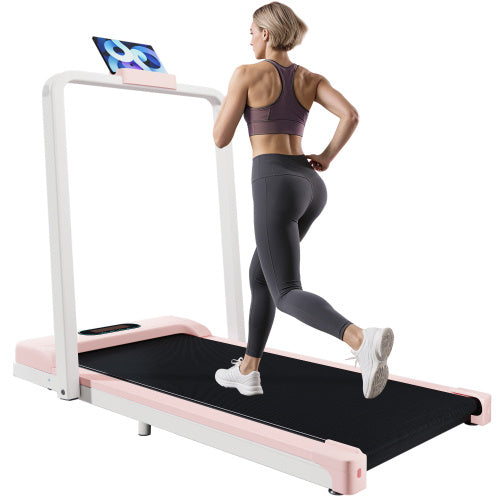 Folding Under Desk Treadmill for Home Office – Portable Walking & Running Machine with Bluetooth, Remote, LCD Display, and Phone Holder