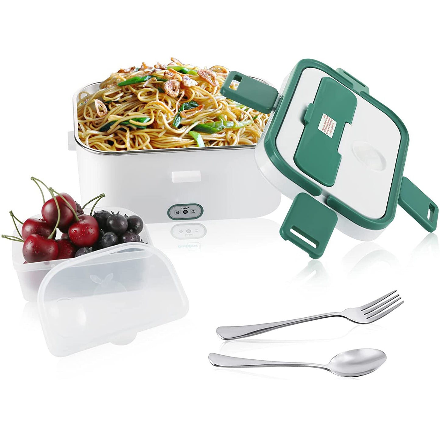 Dual-Purpose Electric Lunch Box for Car and Home - Vacuum Insulation & Waterless Heating (1.6-2.0L Capacity)