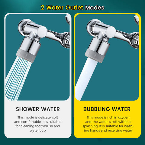 Swivel Universal Extension Bubbler – 1080° Rotary Splash-Proof Faucet Attachment