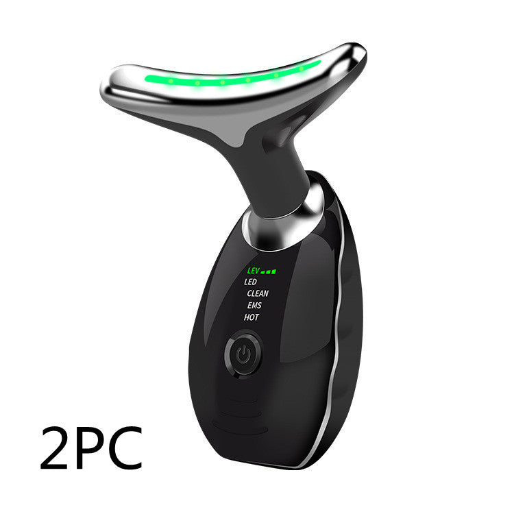 Neck Face Beauty Device – LED Photon Therapy Skin Tightening Massager for Anti-Wrinkle, Double Chin Reduction & Lifting – Portable Skin Care Tool for Face & Neck